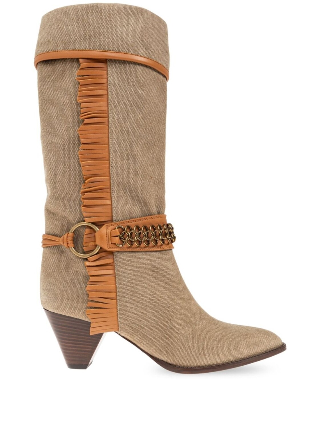 Ботинки ISABEL MARANT с бахромой, нейтральный