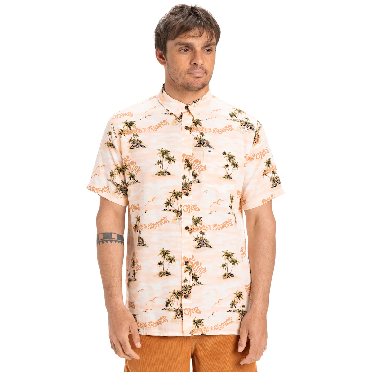 

Мужская рубашка Safe Paradise Quiksilver, светло-оранжевый