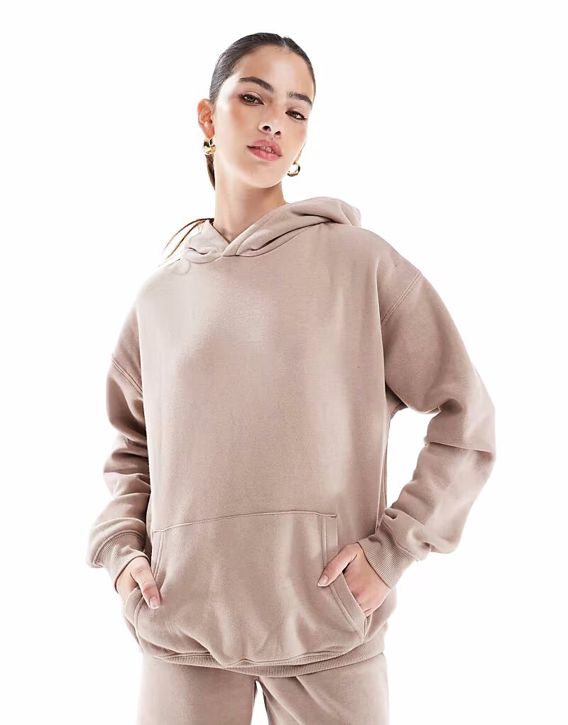 

Толстовка с капюшоном из флиса Cotton On Classic цвета мокко, коорд Cotton:On