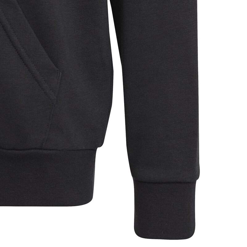 Толстовка с капюшоном и большим логотипом, хлопок Adidas, черный — фото 4