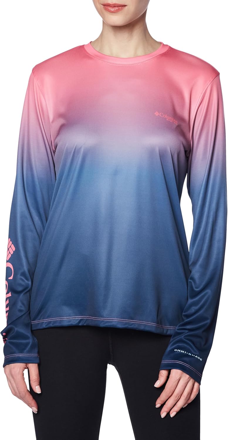 

Женская футболка Columbia Standard Tidal Tee PFG Isle Rise Fade Ls, Bluestone Gradient