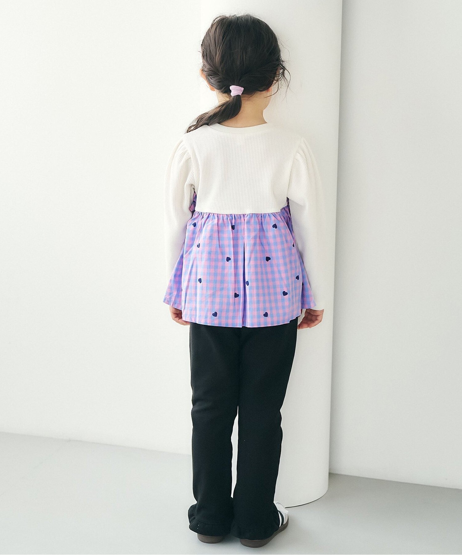 Футболка Верхние части крепления с вафельной оборкой Apres Les Cours, Checkered pattern — фото 3