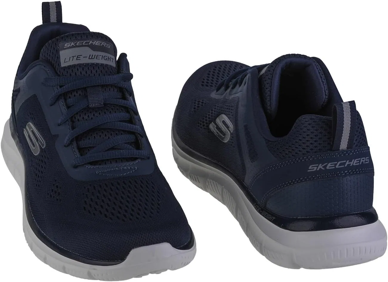 Мужские спортивные кроссовки Skechers Track Broader, Navy Mesh Pu — фото 2