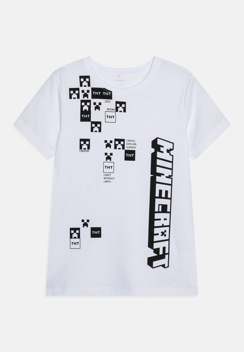 

Футболка с набивным рисунком Nkmmazirel Minecraft Name it, ярко-белая