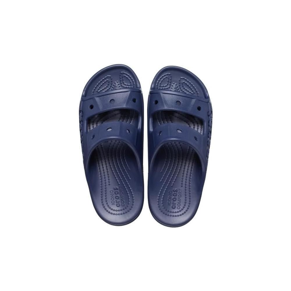 Сандалии-слайды Crocs Baya с двумя ремешками унисекс - темно-синие — фото 2