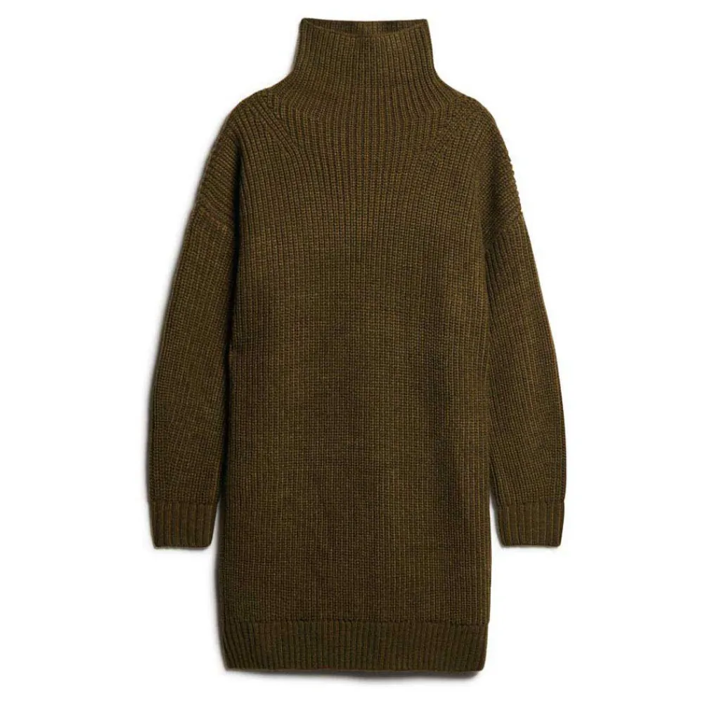 

Платье Superdry Chunky Rib midi, зеленый