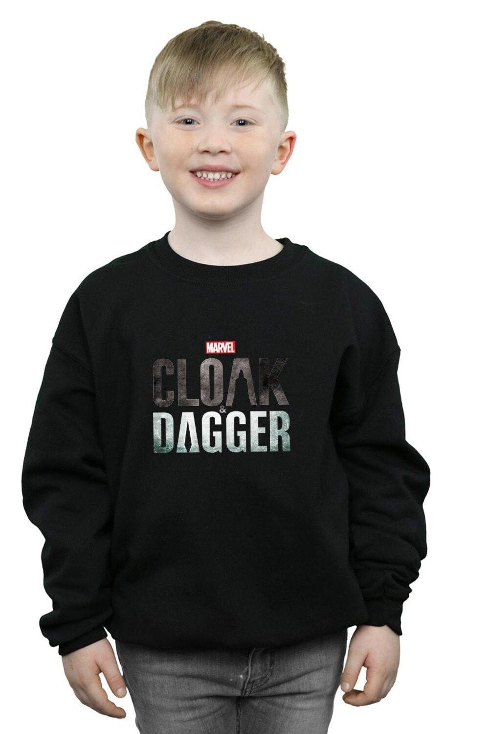 

Толстовка с логотипом Cloak And Dagger Marvel, черный