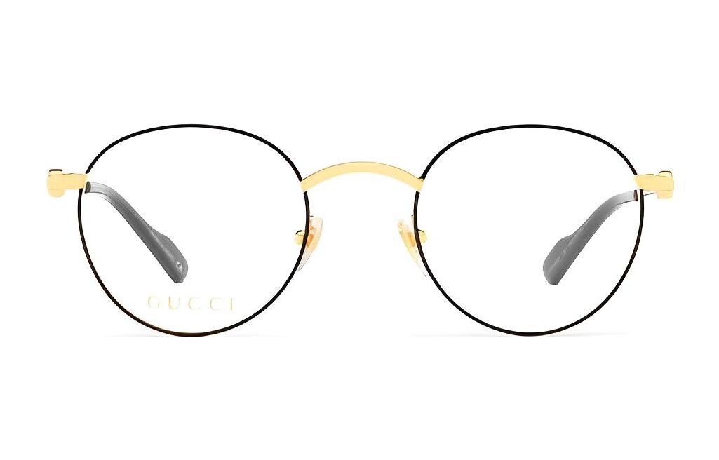 

Оправа мужская Gucci Round Frame тонкая, золотой / черный