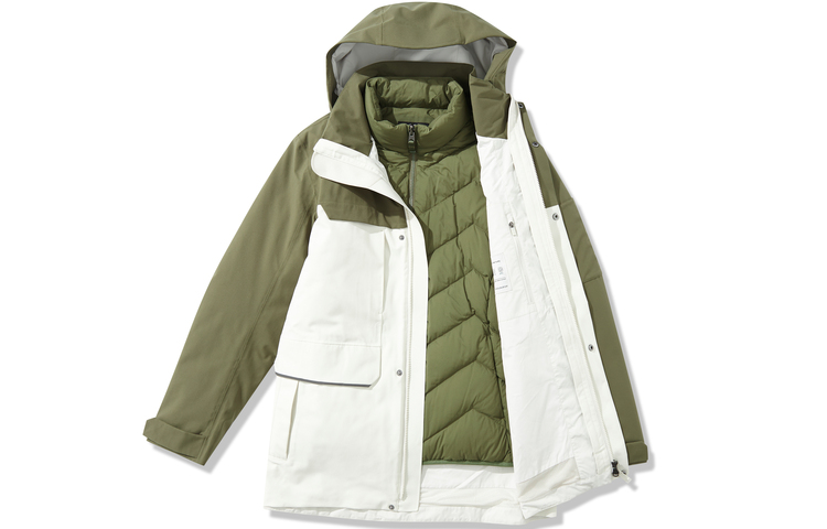 

KOLON SPORT Мужская ветровка для кемпинга водонепроницаемая и ветрозащитная, White Birch BI