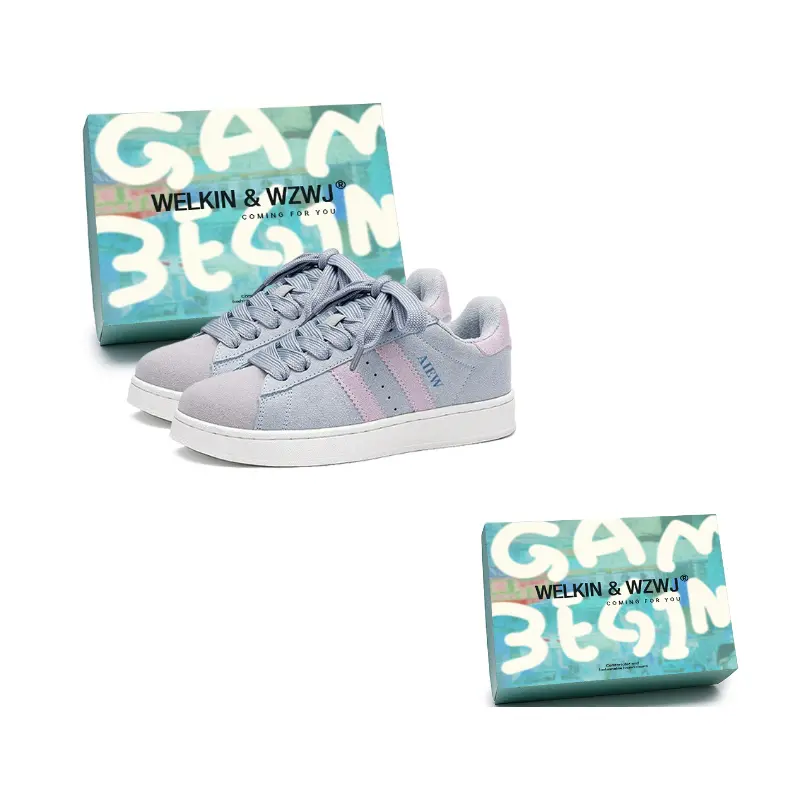 

Скользоустойчивые увеличивающие рост низкие скейтерские кроссовки унисекс WELKIN&WZWJ, синий