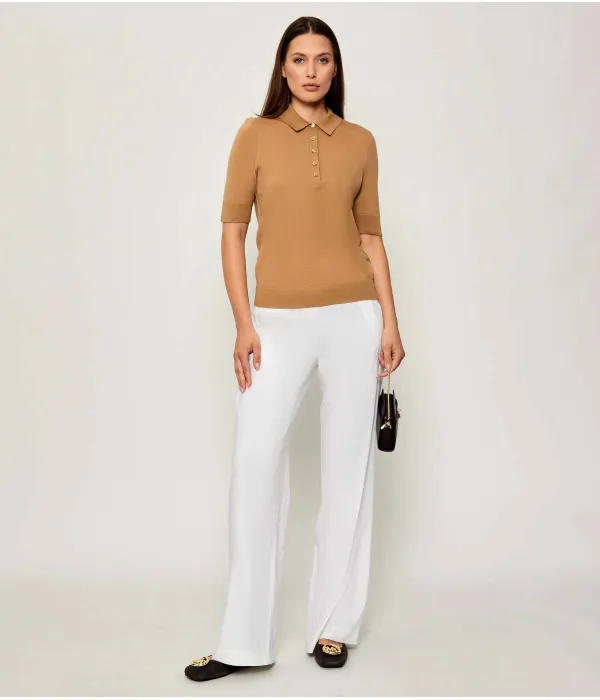 Футболка-Поло из шерсти Fidenka Regular fit Boss, бежевый — фото 2