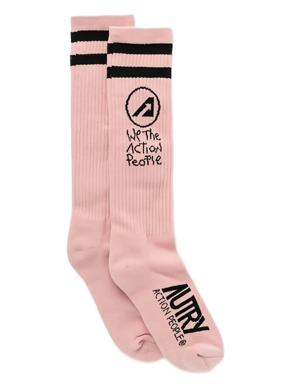 

Полосатые носки с логотипом AUTRY, розовый