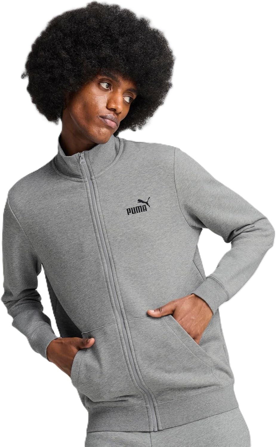 

Мужская спортивная куртка PUMA ESS No. 1 Logo (TR 687516) - повседневная спортивная толстовка с флисовой подкладкой, серый