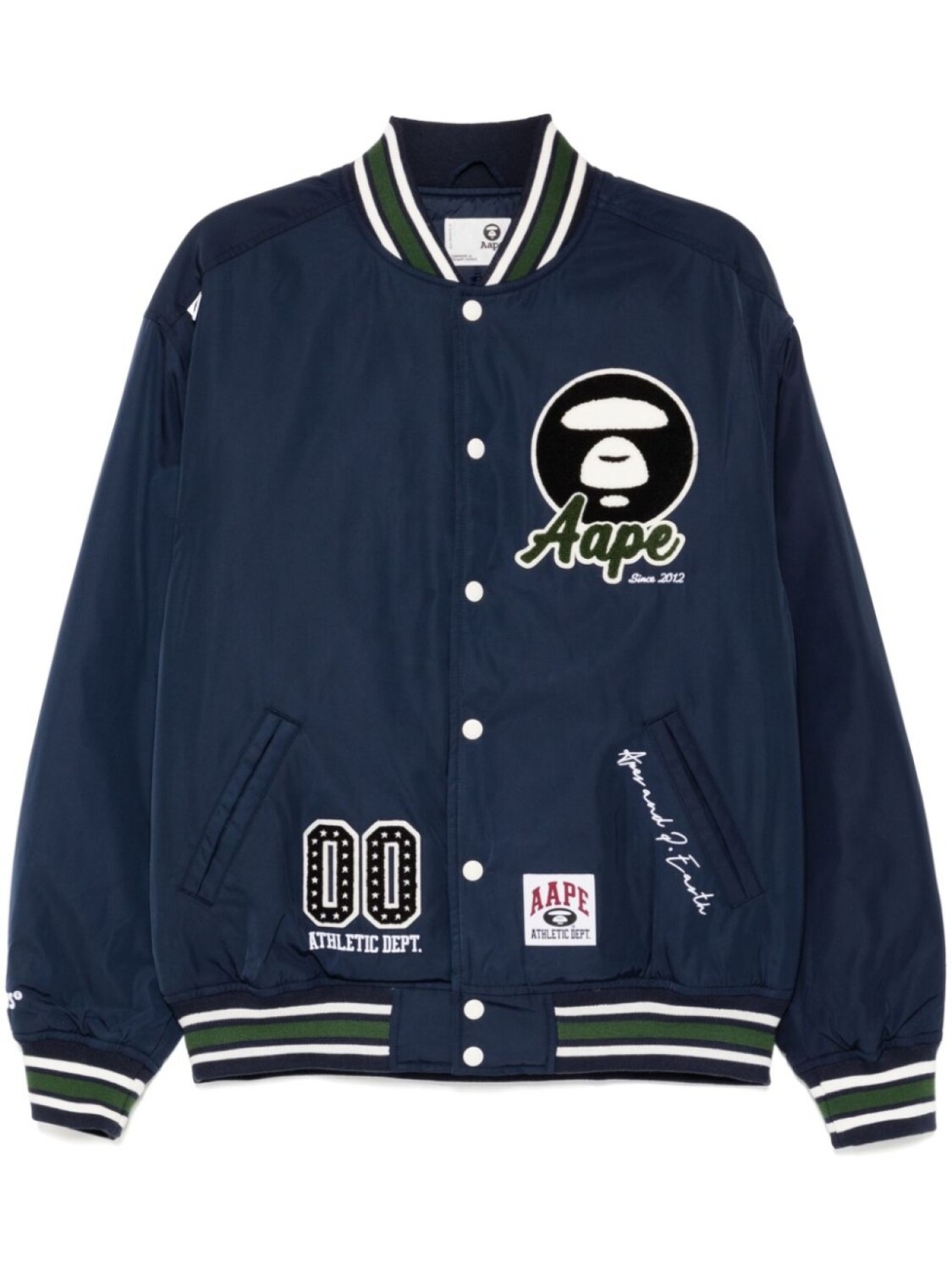 

Бомбер с логотипом AAPE BY *A BATHING APE, синий