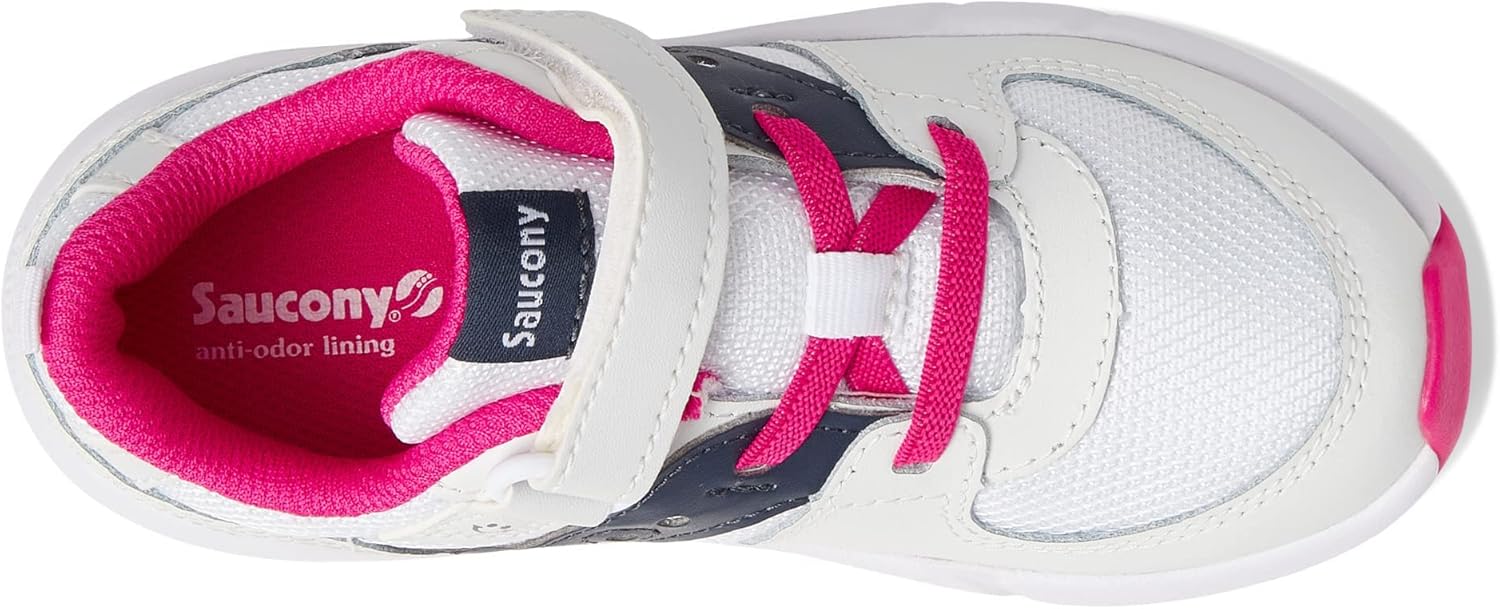 Детские кроссовки Saucony Jazz Lite 2.0 Lx (унисекс), белый/синий/розовый/темно-синий — фото 2