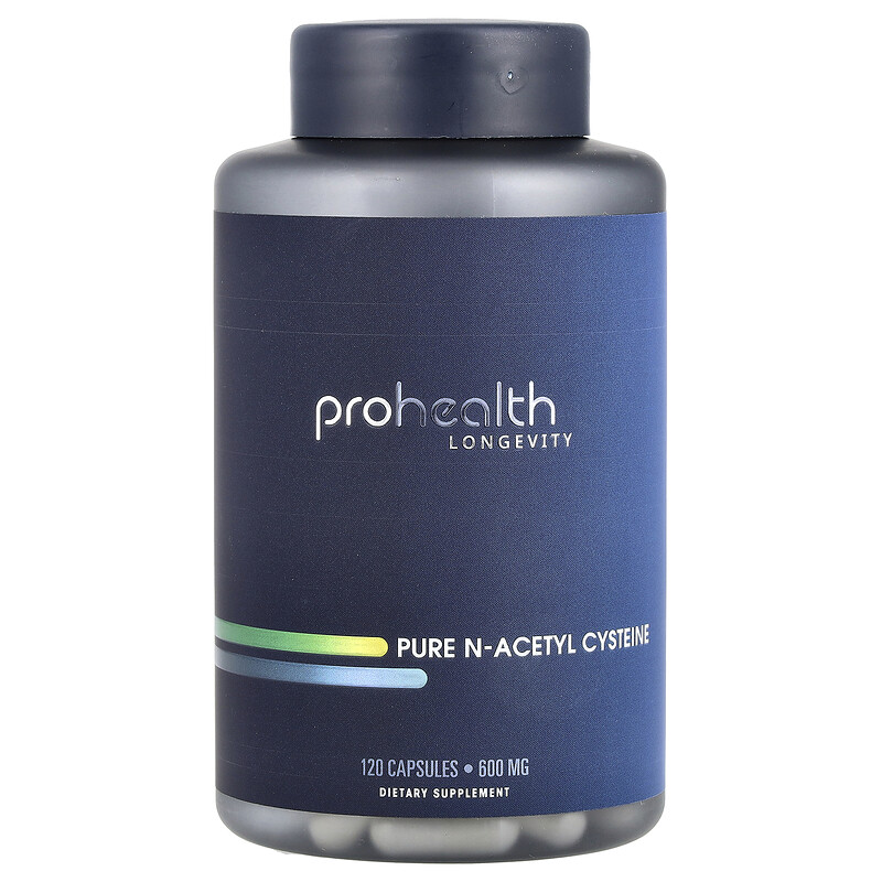 

ProHealth Longevity, чистый N-ацетилцистеин, 600 мг, 120 капсул