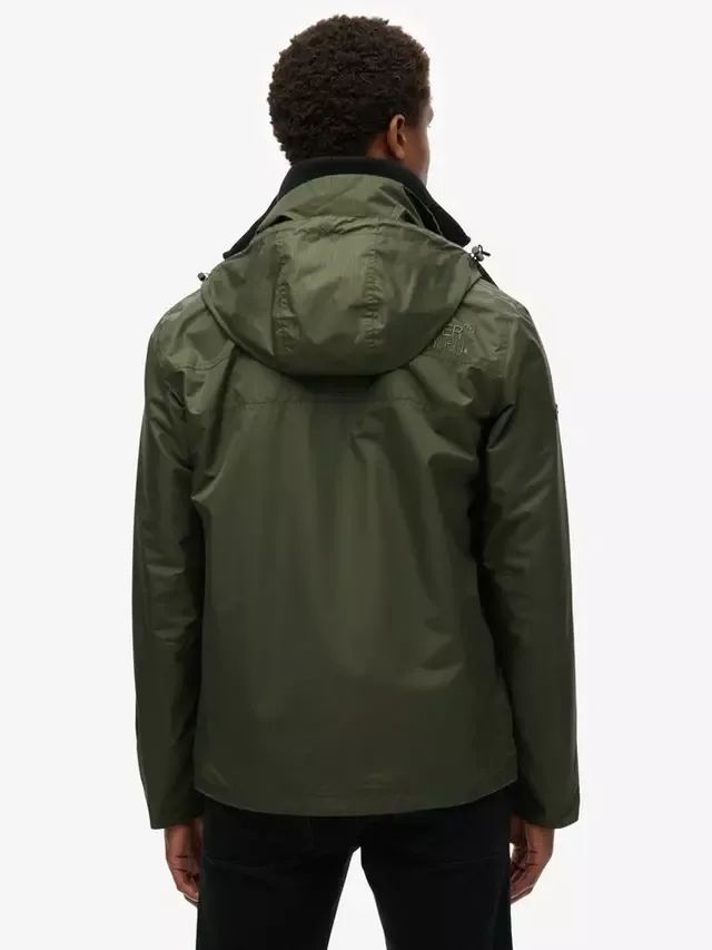 Ветровка с капюшоном в горном стиле Superdry, Olive Green — фото 2