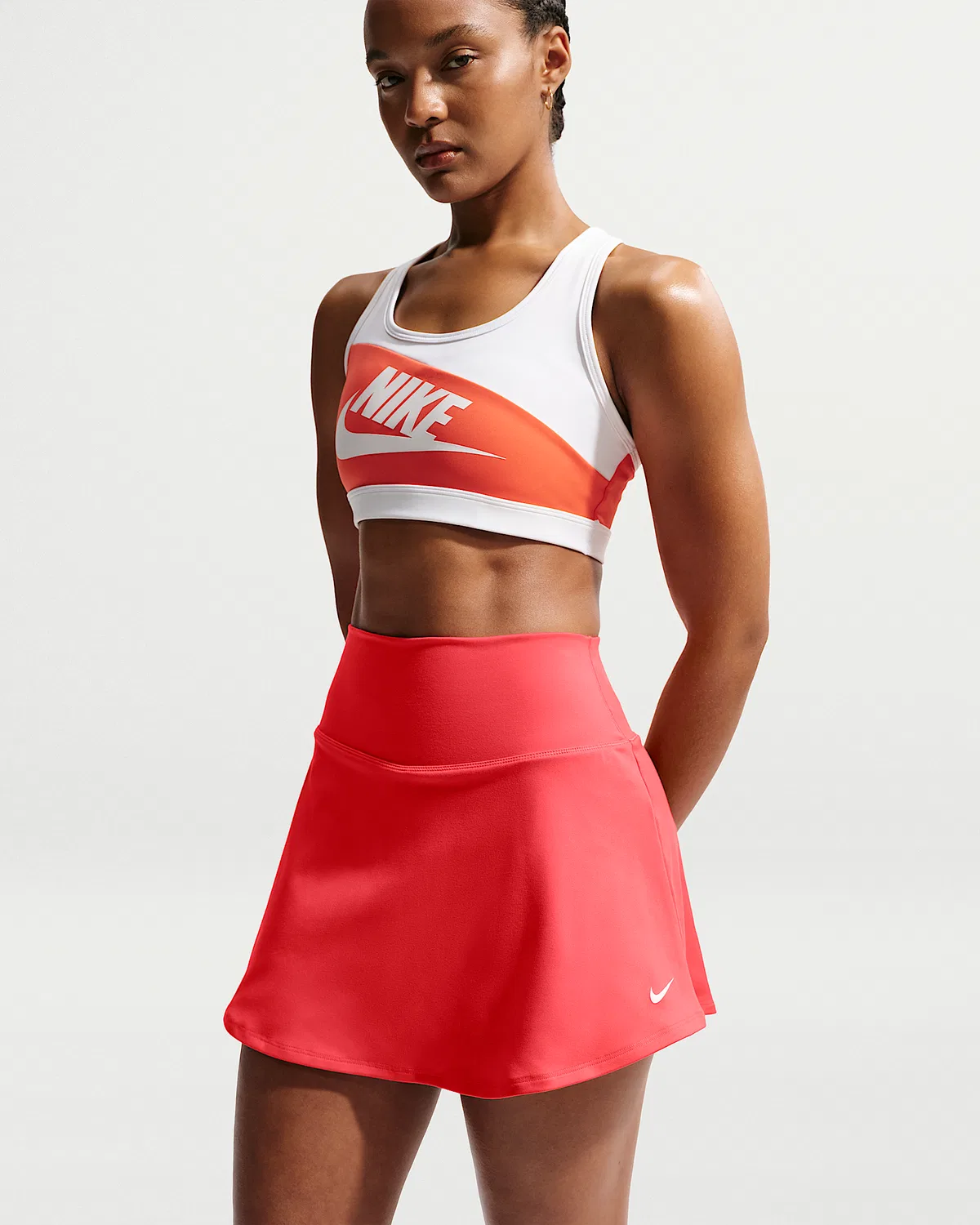 Женская юбка Dri-FIT Nike One, Light Crimson/White — фото 2