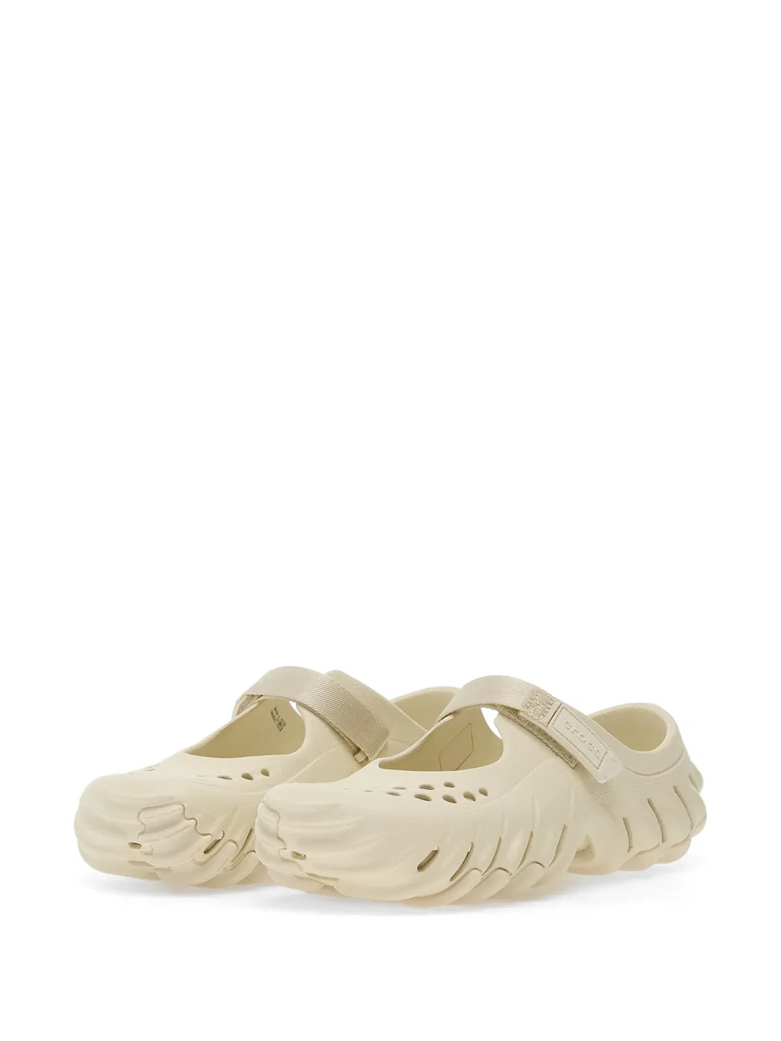 Слипоны Echo на липучках с перфорацией Crocs, белый — фото 2