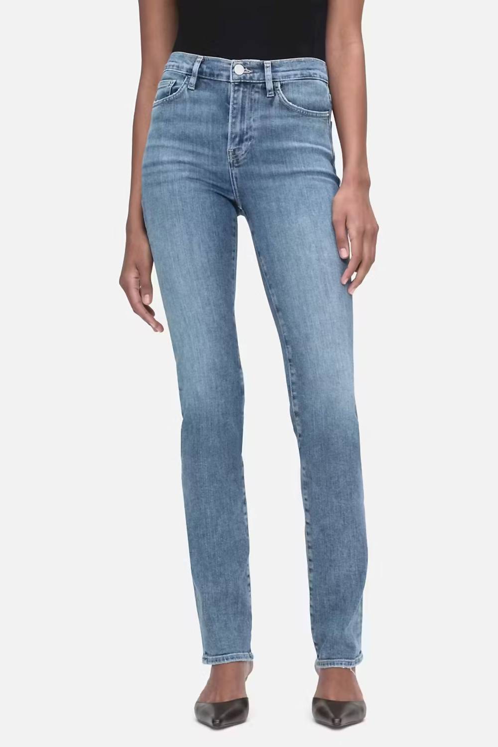 

Женские джинсы Le High Straight в цвете Daphne Blue FRAME