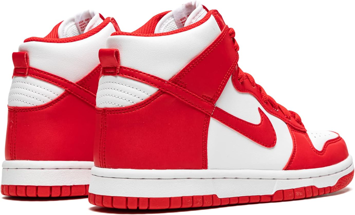Детские кроссовки Nike Dunk High (Gs) унисекс, белый/красный — фото 3