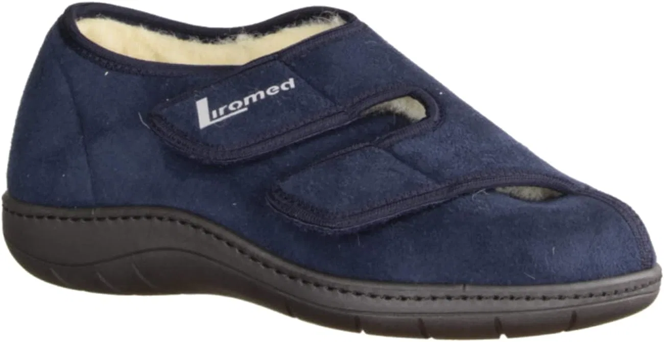 Liromed 476-3010 Navy (Blue) - Закрытые тапочки - Мужская обувь для профилактики диабета, синие