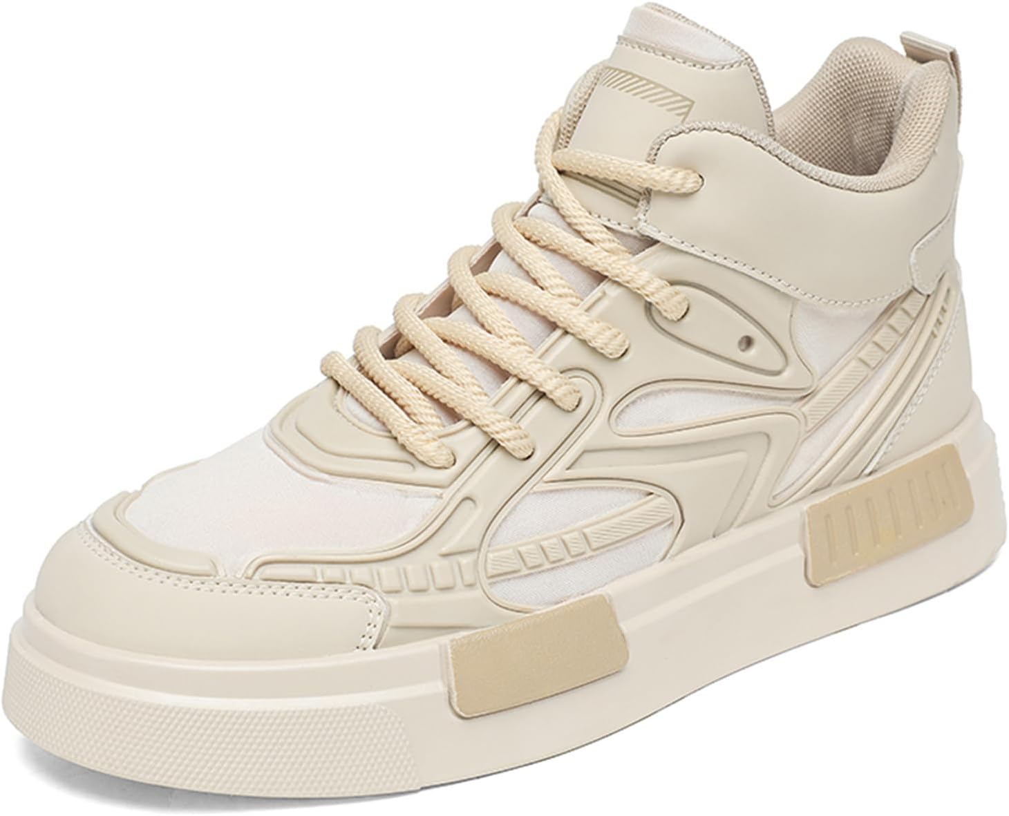 

Мужские высокие кеды, повседневные скейт-кроссовки, для бега по дороге и ходьбы, с толстой подошвой Spwagym, хаки