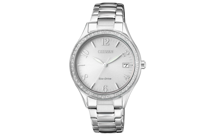 

CITIZEN Световая подзарядка кварцевый механизм браслет из нержавеющей стали женские часы серебристый циферблат EO1180 82A