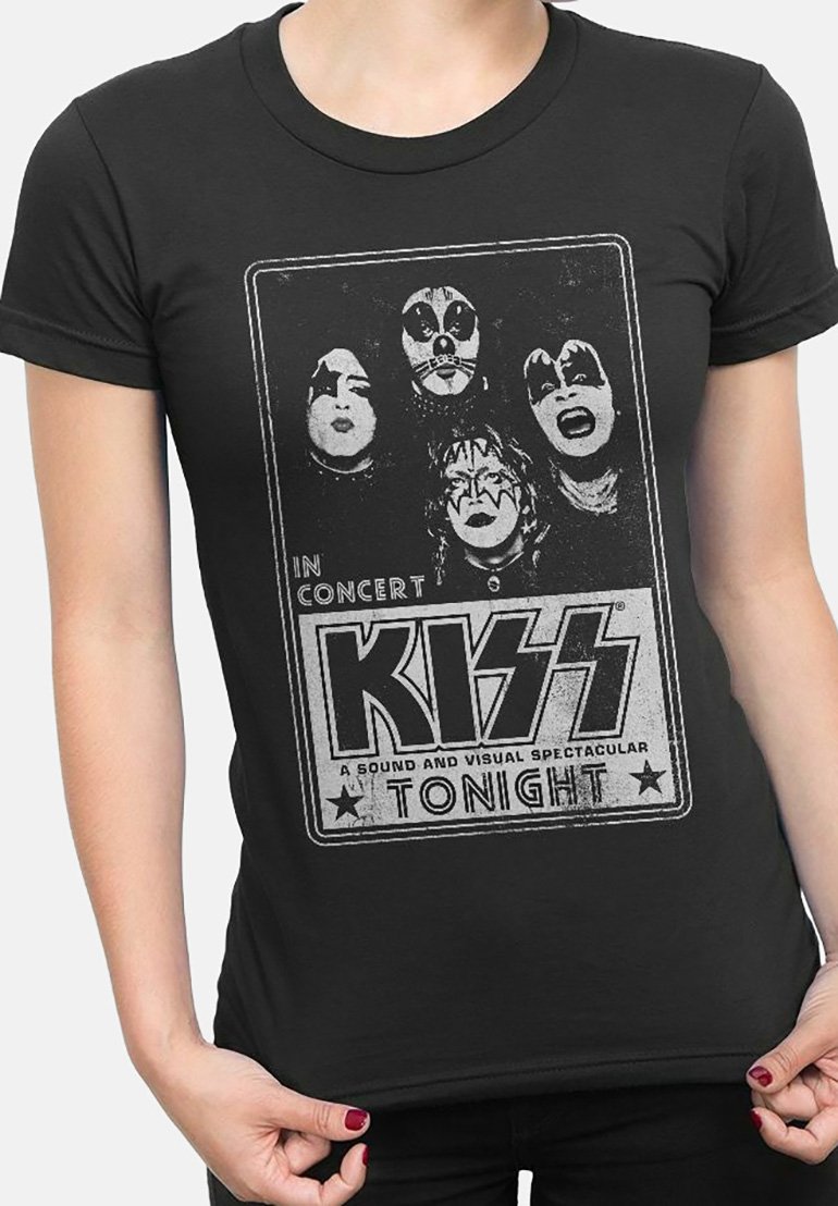 

Футболка с принтом KISS - CONCERT POSTER GIRLIE rockshirts, черный