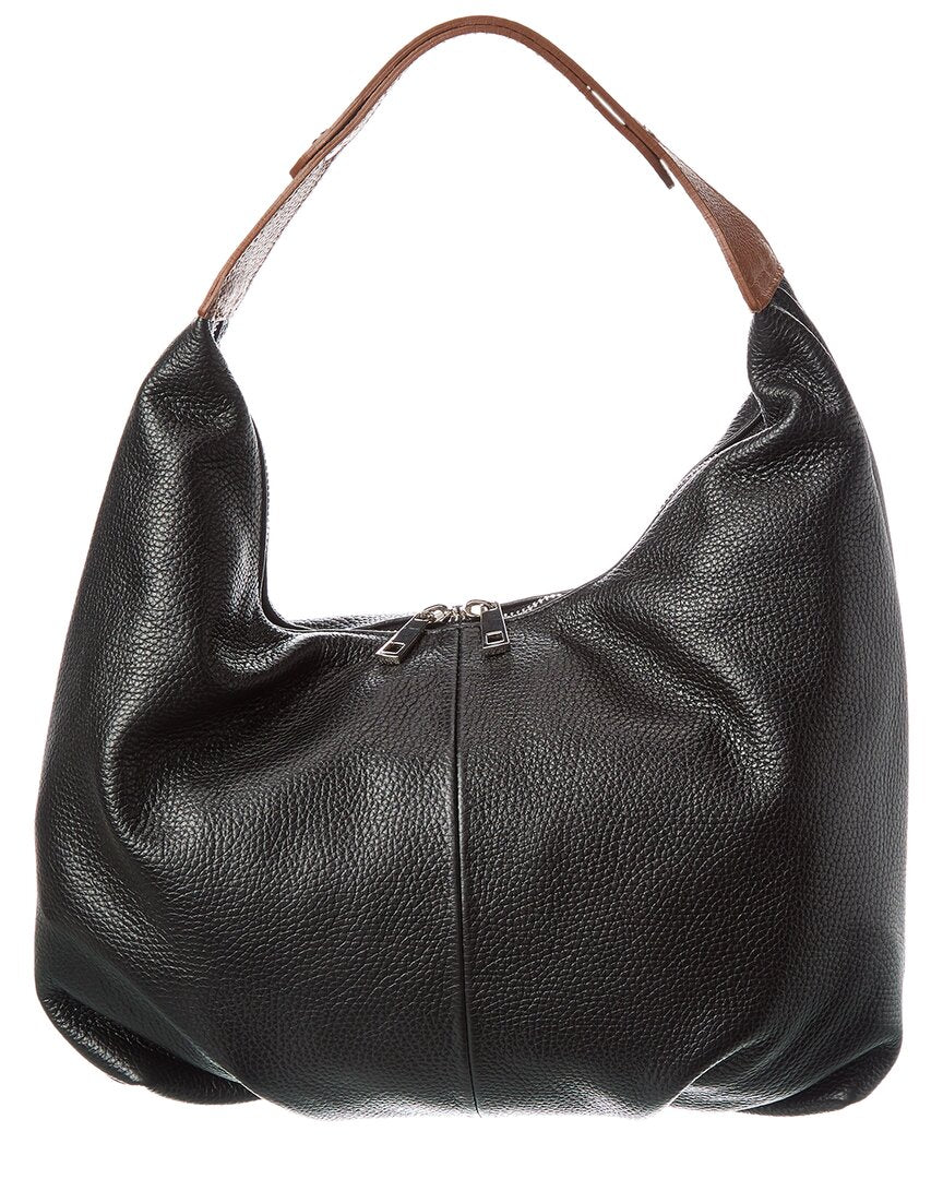 

Итальянская кожаная сумка с верхними ручками Italian Leather, черный