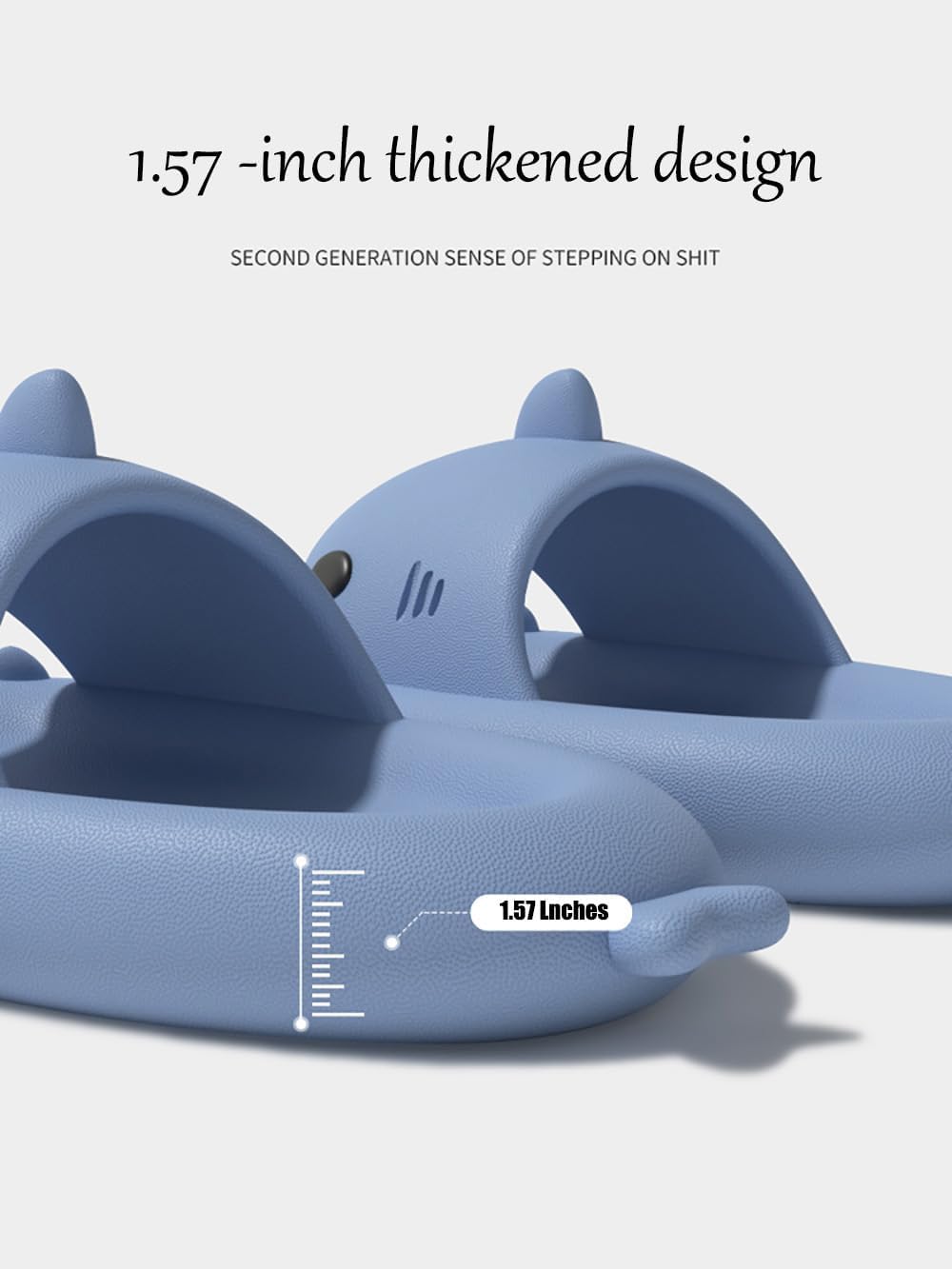 Шлепанцы Shark для женщин и мужчин, новые пляжные сандалии и уютные нескользящие шлепанцы Shark для ванной и улицы Generic, зеленый — фото 3