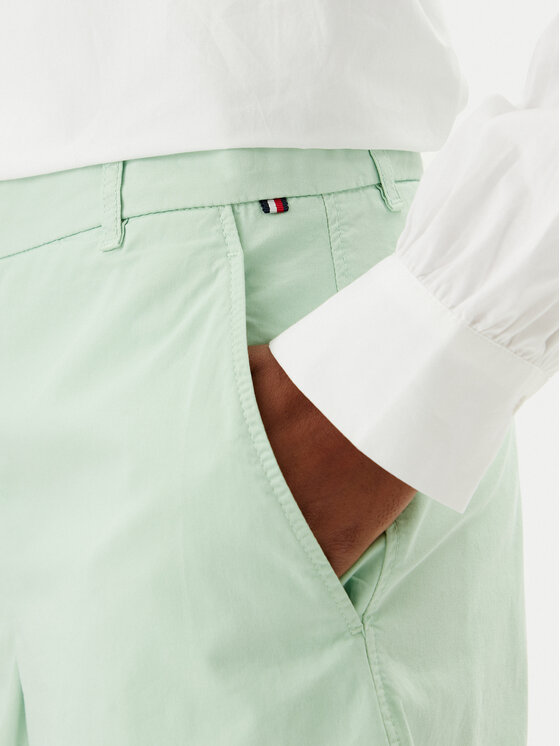 Шорты из ткани обычного кроя WW0WW42457 Tommy Hilfiger, зеленый — фото 4