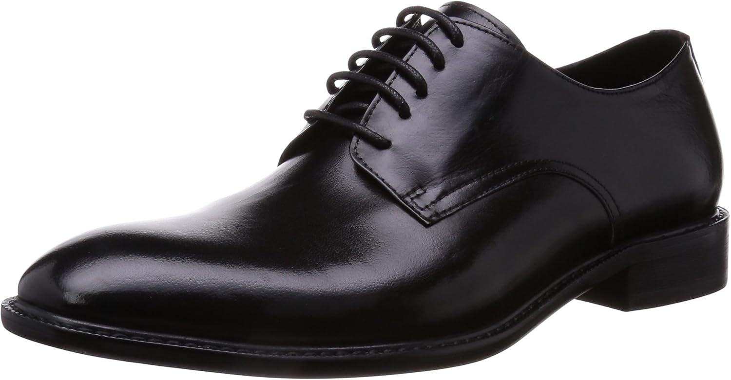 

Кожаные мужские оксфорды на шнуровке с круглым носком, классические, черные, бордовые Lucius, черный