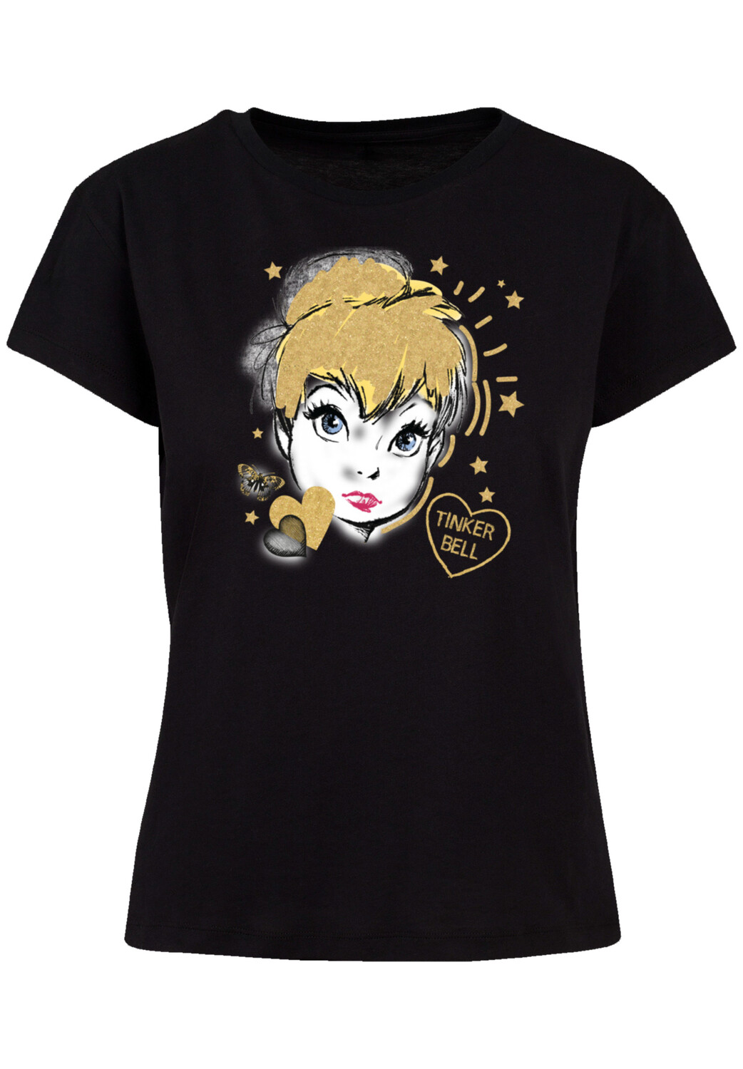 

Футболка F4NT4STIC Ladies Box Tee Disney Peter Pan Golden Tink, черный