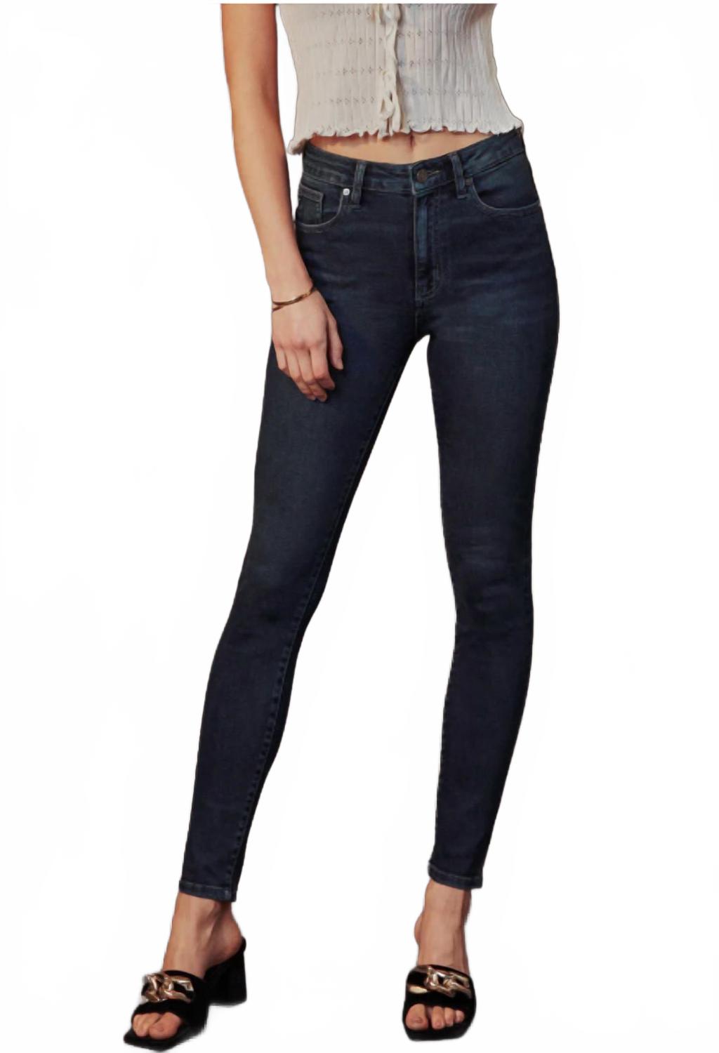 

Никки Высокие Узкие Сверхоблегающие Джинсы в темном цвете KanCan, Dark