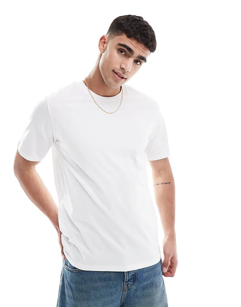 

Футболка Jack & Jones мерсеризованная белого цвета