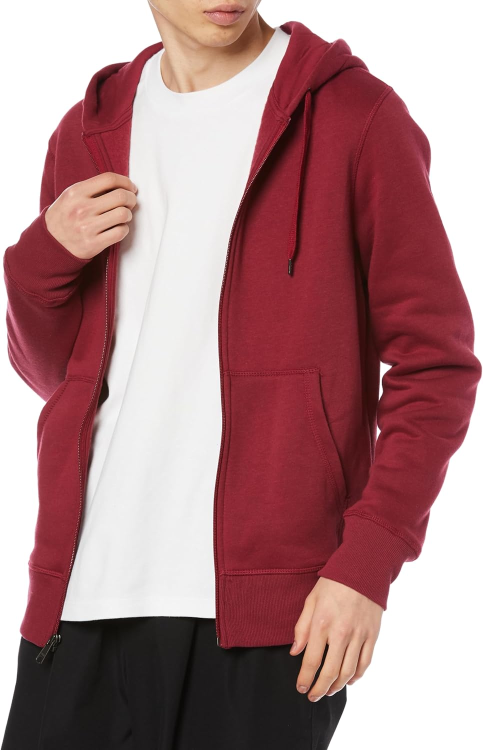 

Мужская толстовка на молнии с флисовой подкладкой Amazon Essentials, красный