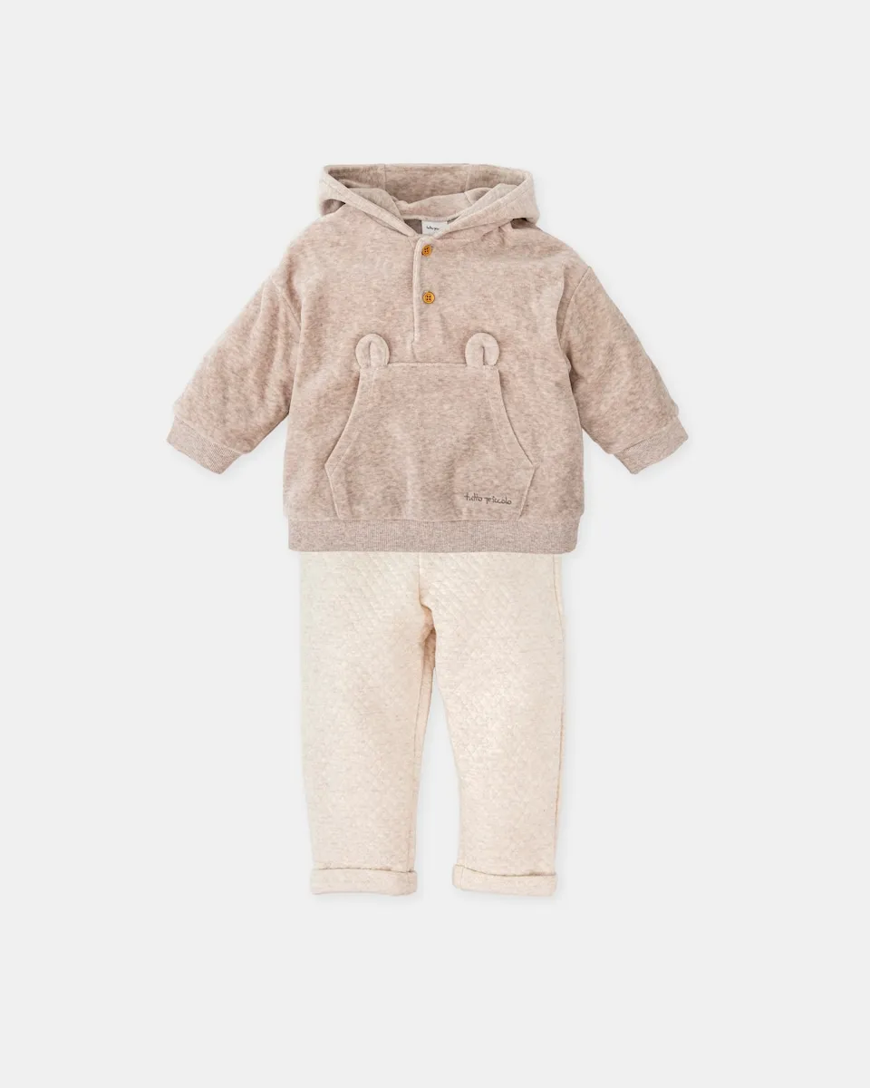 

Детский комплект из двух частей цвета серо-коричневого Tutto Piccolo