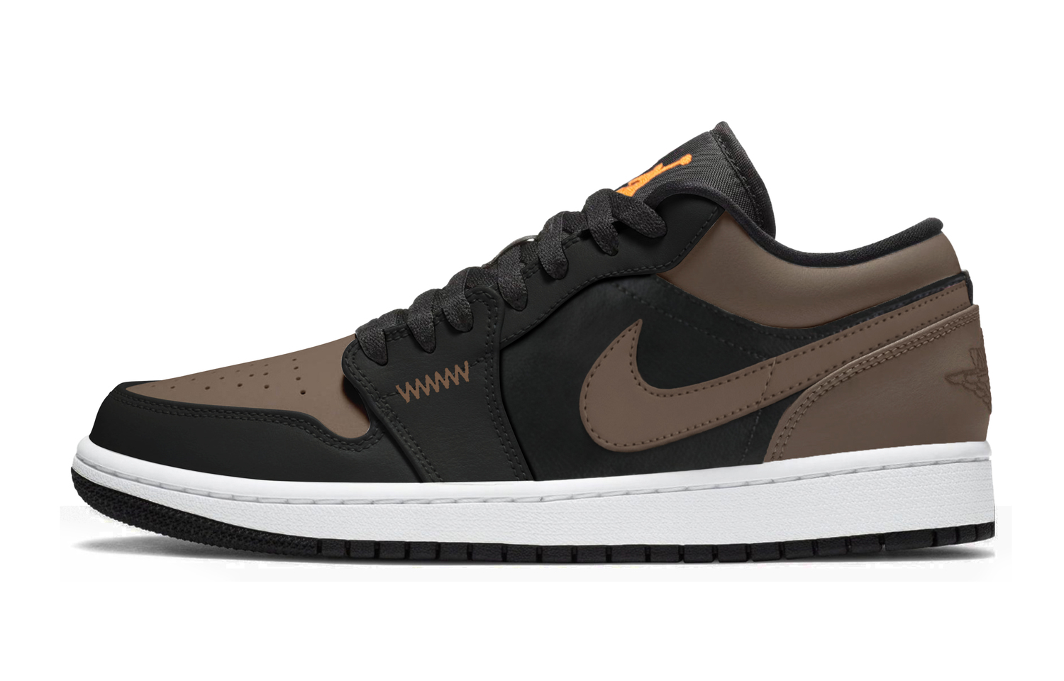 

Jordan Кроссовки Air 1 Little Black Brown Toe Abrasion Resistant Low top Vintage Basketball Shoes Unisex Brown Black