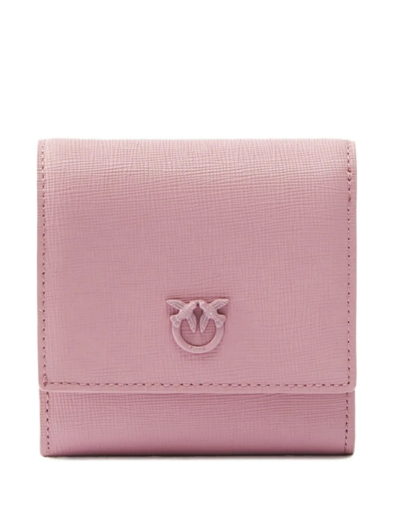 

Компактный кошелек с тисненым логотипом PINKO, розовый