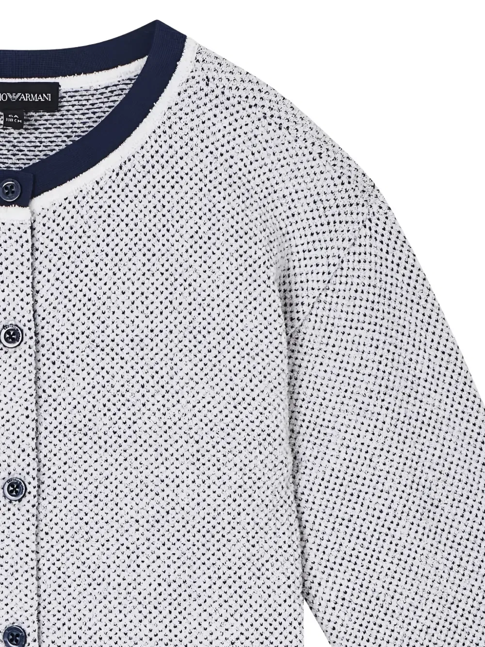 Кардиган с оборками Emporio Armani Kids, белый — фото 3