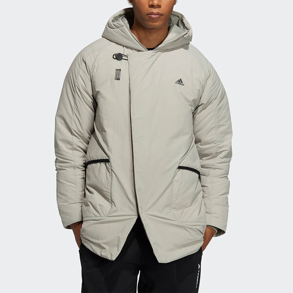 Пуховик adidas Wuji Down Jkt Series Outdoor Sports Stay Warm mid-length hooded down Jacket Gray, мультиколор — фото 2