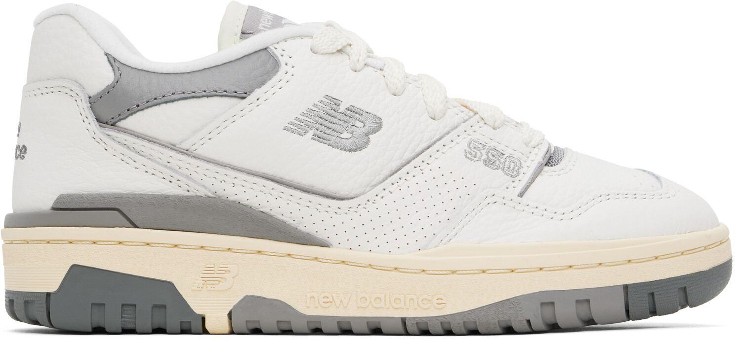 Белые кроссовки 550 New Balance, Sea salt/Team away grey/Calcium