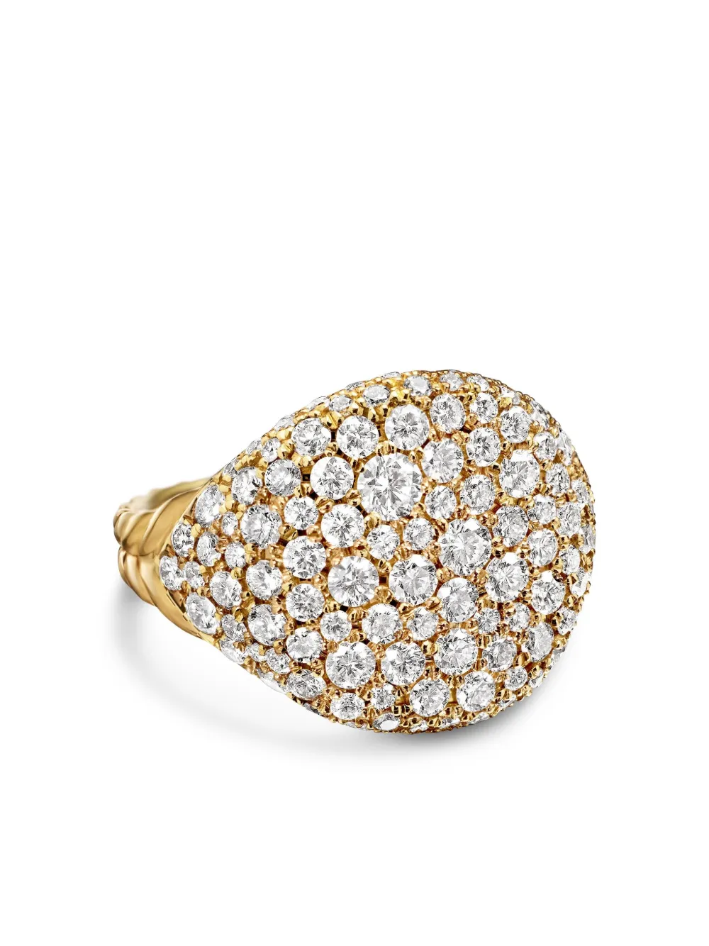 

Кольцо Chevron из желтого золота с бриллиантами (13 мм) David Yurman, золотой