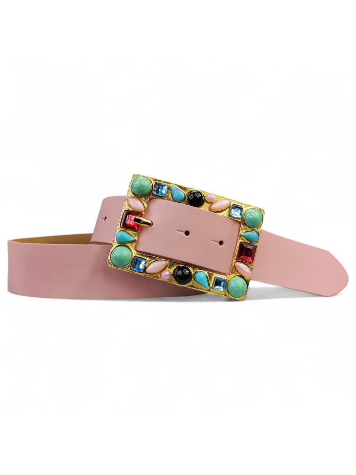 

Женский кожаный ремень цвета конфетный FRONHOFER