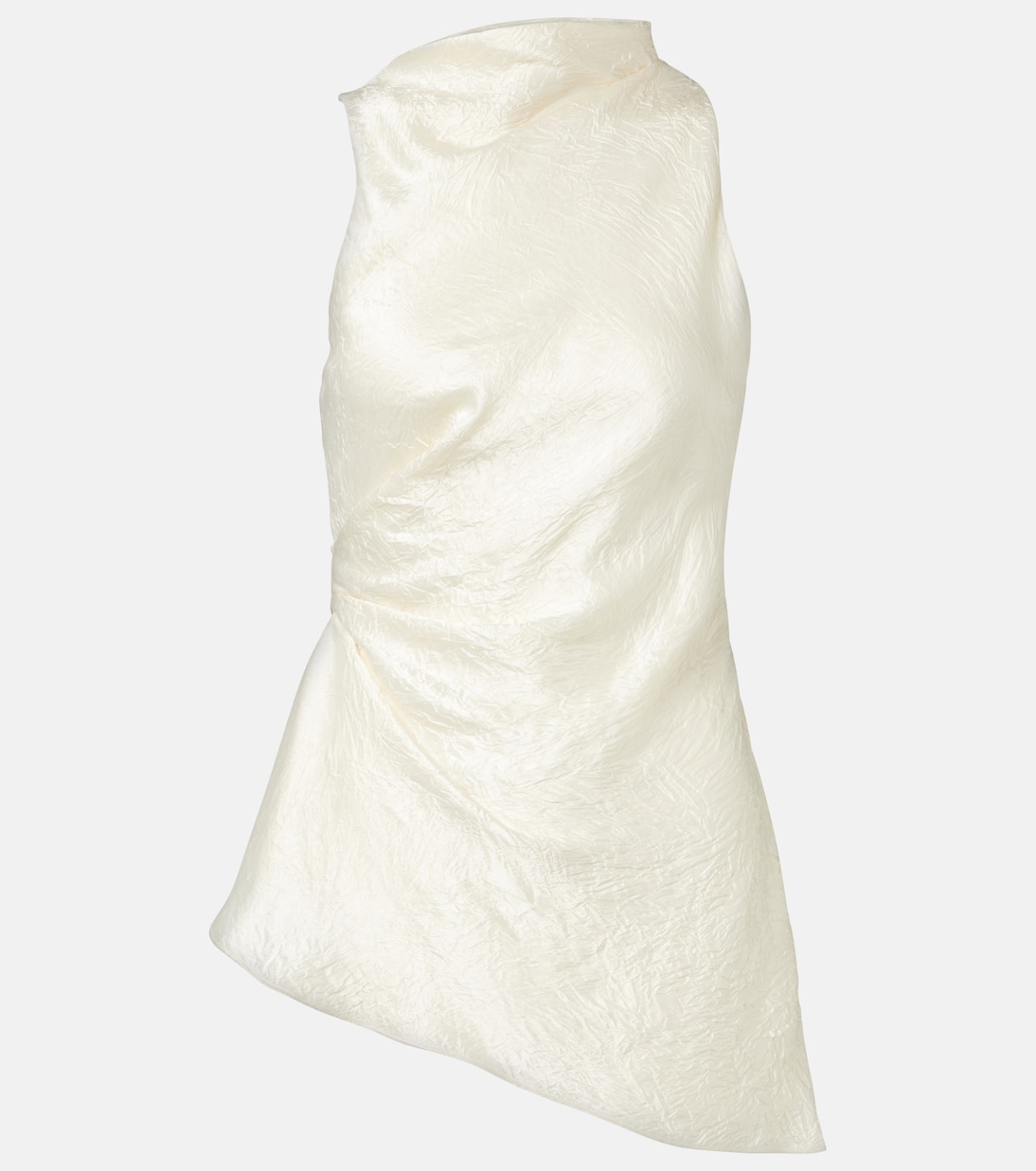 

Драпированный топ из сатина McQueen, Oyster