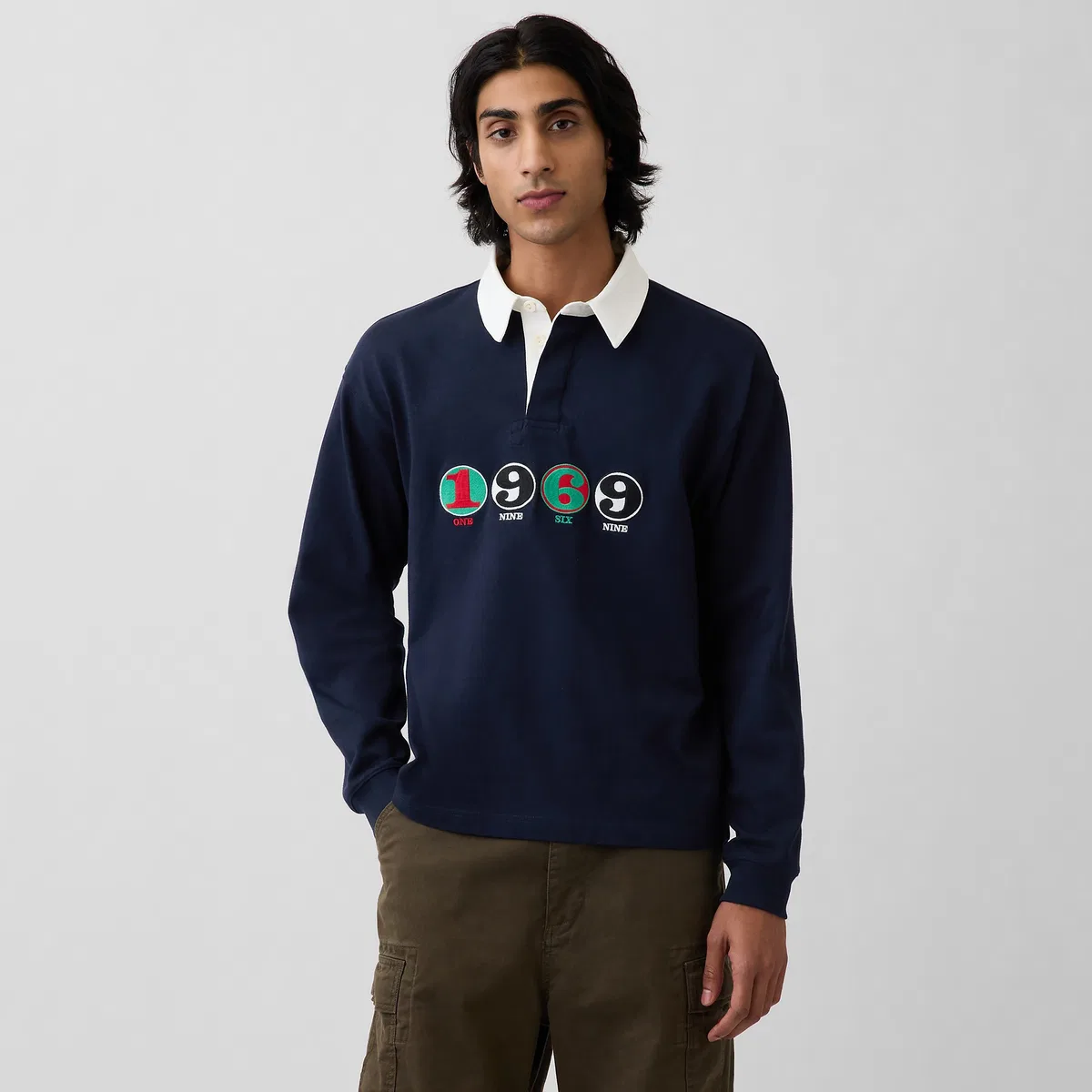 Поло унисекс x Robert Indiana GAP, Marine Blue — фото 4