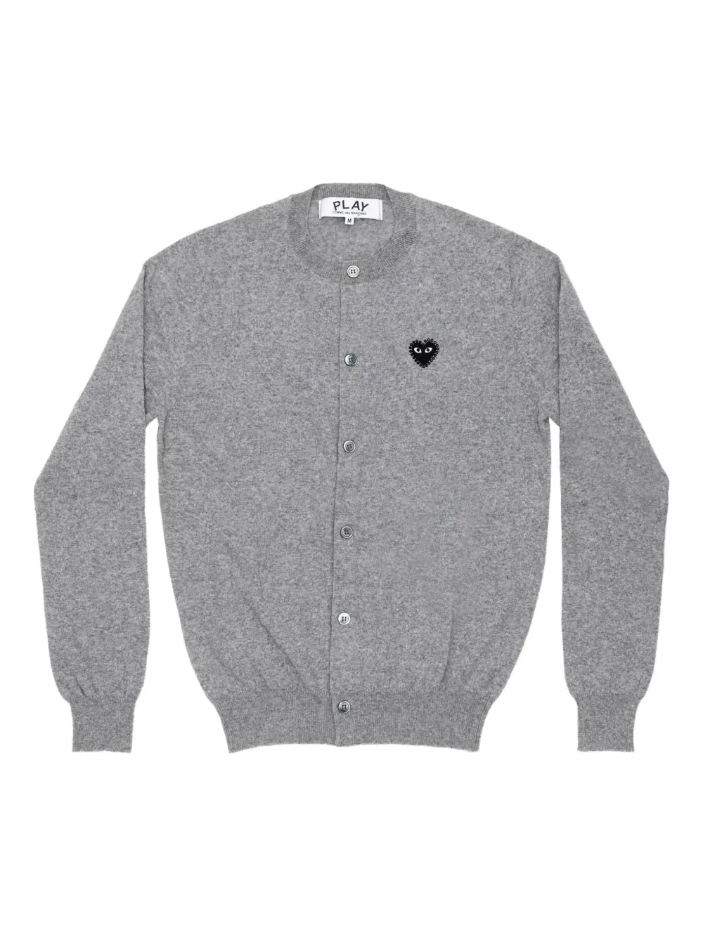 

Кардиган с украшением в виде сердечек Comme Des Garçons Play, серый