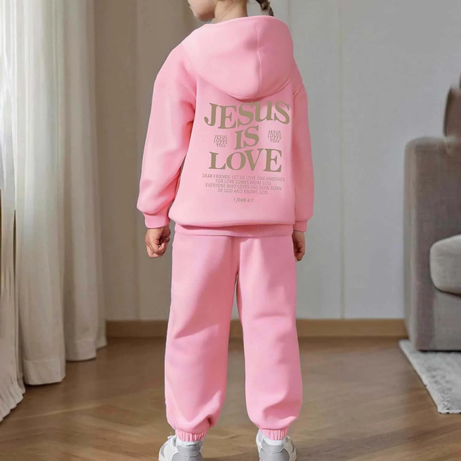 Детский спортивный костюм Christian Hoodies, Z01 Pink — фото 2