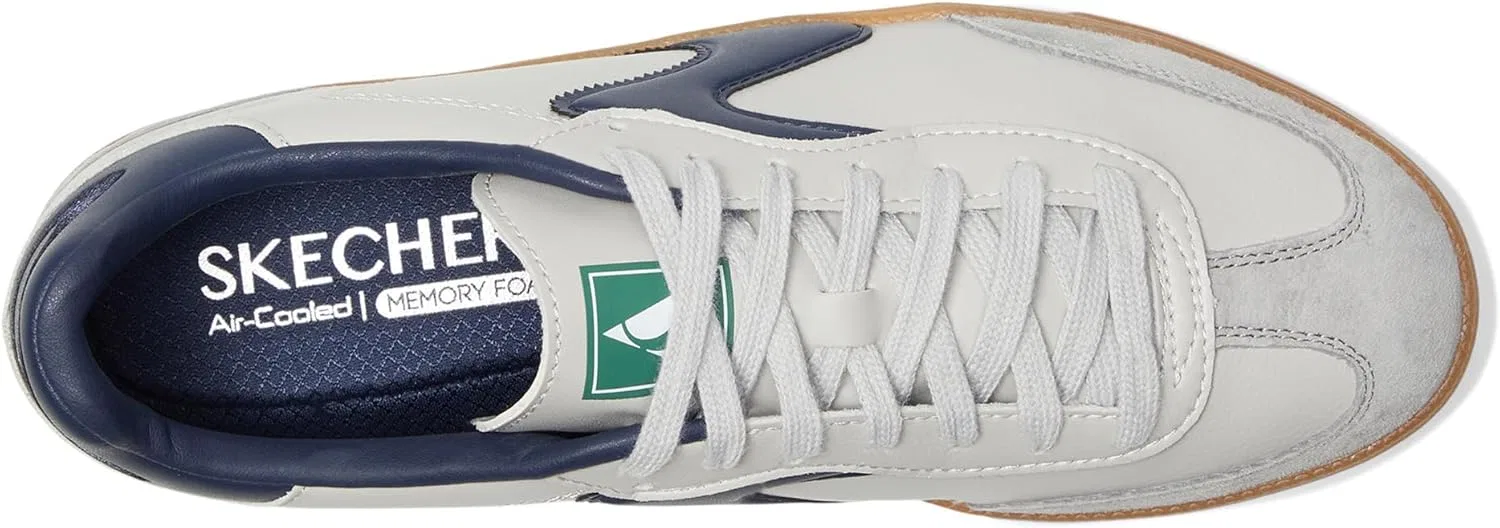 Мужские кроссовки Skechers Hotshot Pyke, Gray Duraleather Suede Navy Trim — фото 3